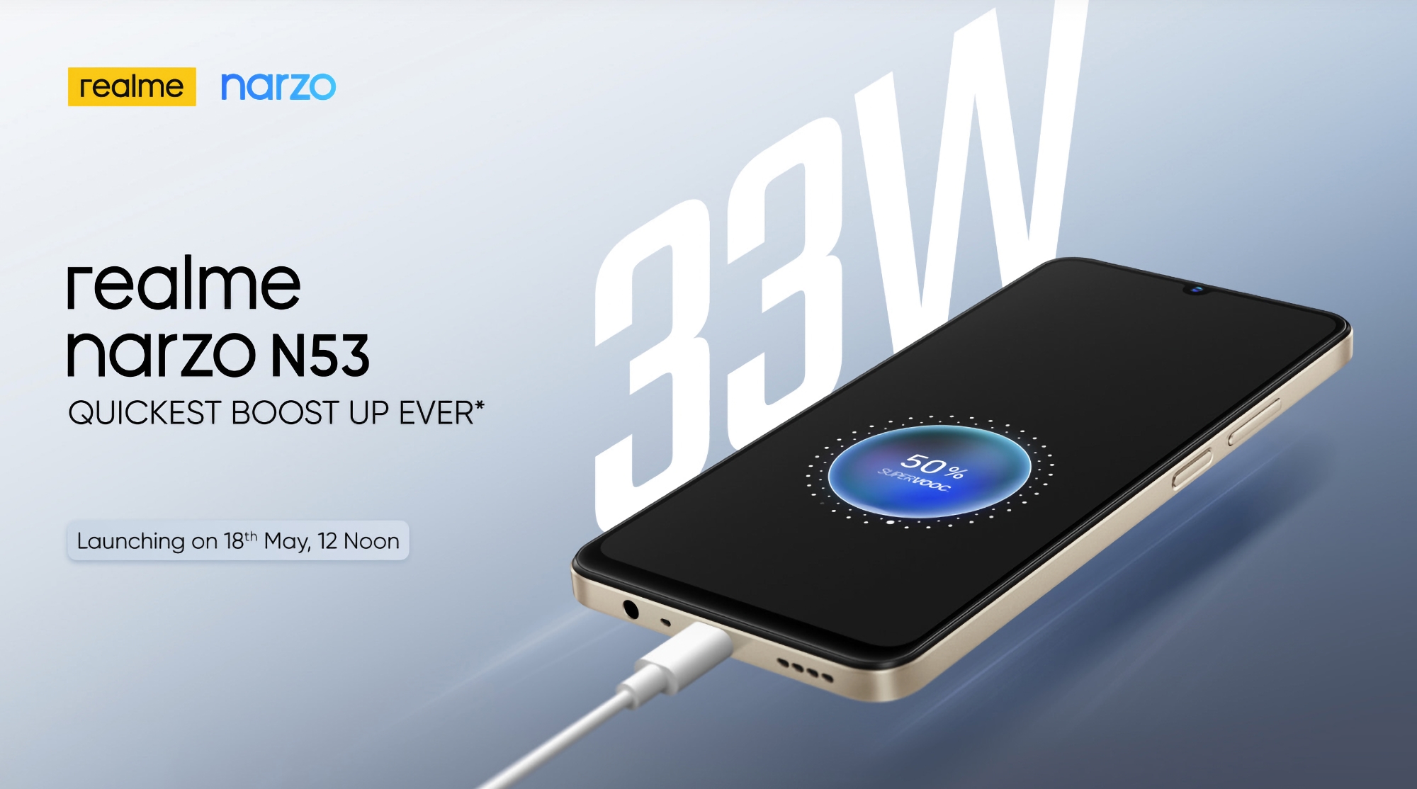 realme odsłoni Narzo N53: budżetowy smartfon z ekranem LCD, baterią 5000mAh i 33W ładowania już 18 maja