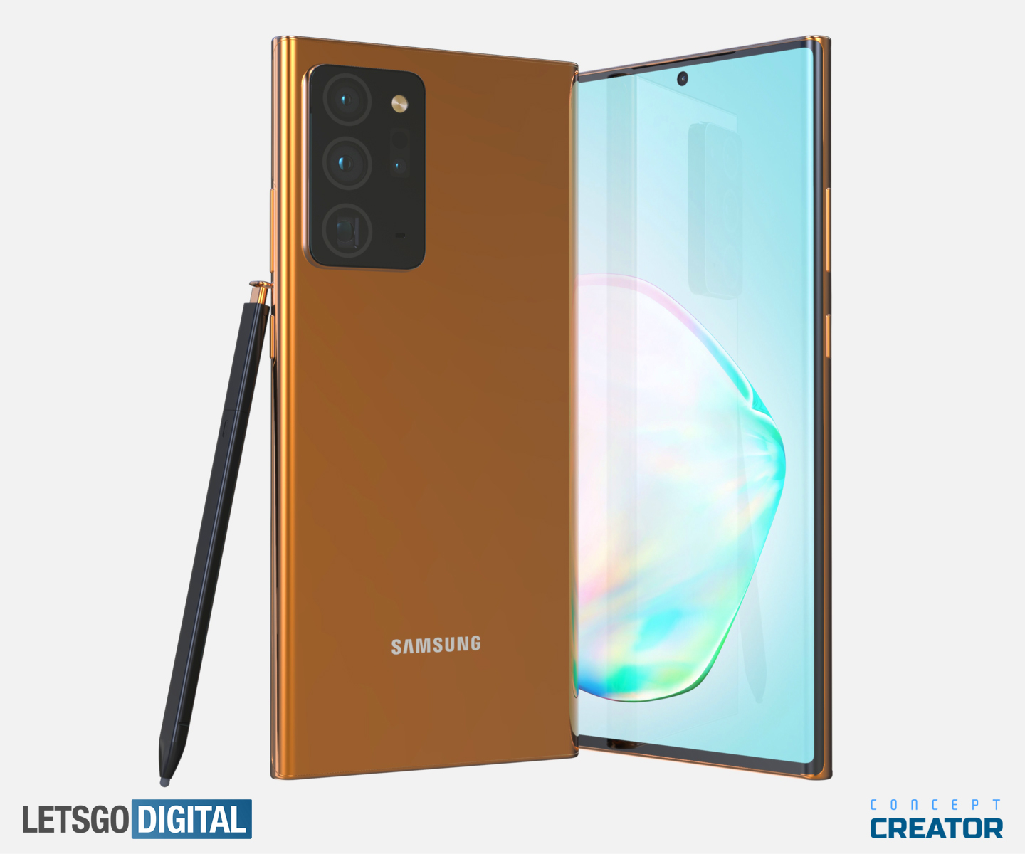 Złoty flagowiec: Samsung Galaxy Note 20 Ultra (Note 20+) na nowych renderach i wideo