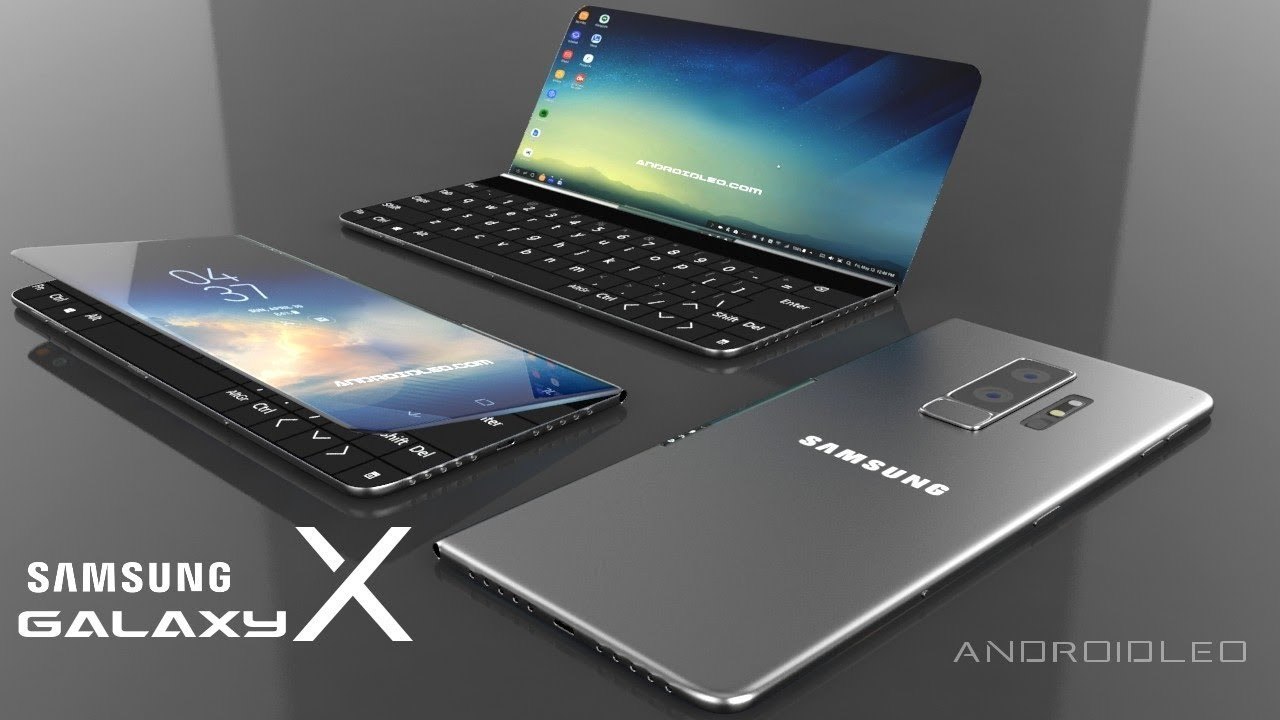 Wideokonferencja składanego smartfona Samsung Galaxy X: urządzenie zamienia się w laptop