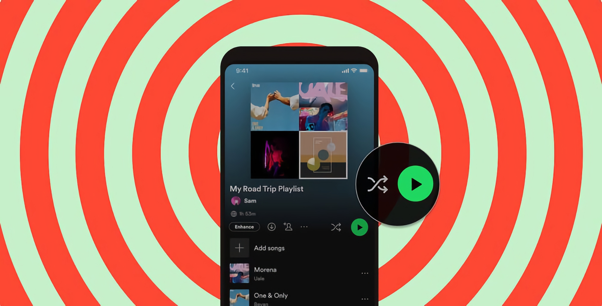 Spotify rozdziela przyciski odtwarzania i losowego dla członków Premium