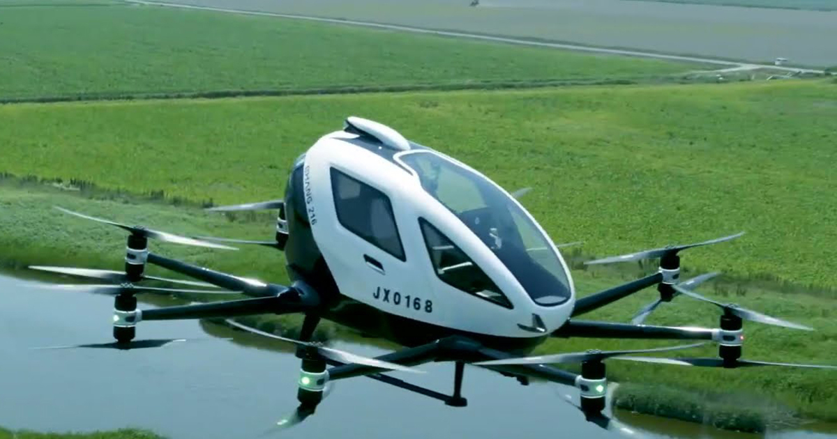Chiński producent dronów EHang rozpoczyna sprzedaż latających taksówek 