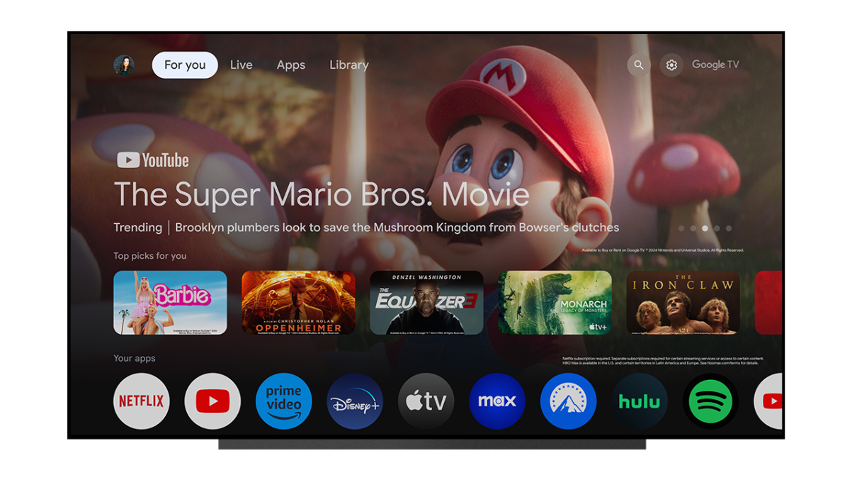 Google TV otrzymało przeprojektowany ekran główny z okrągłymi ikonami i nie tylko