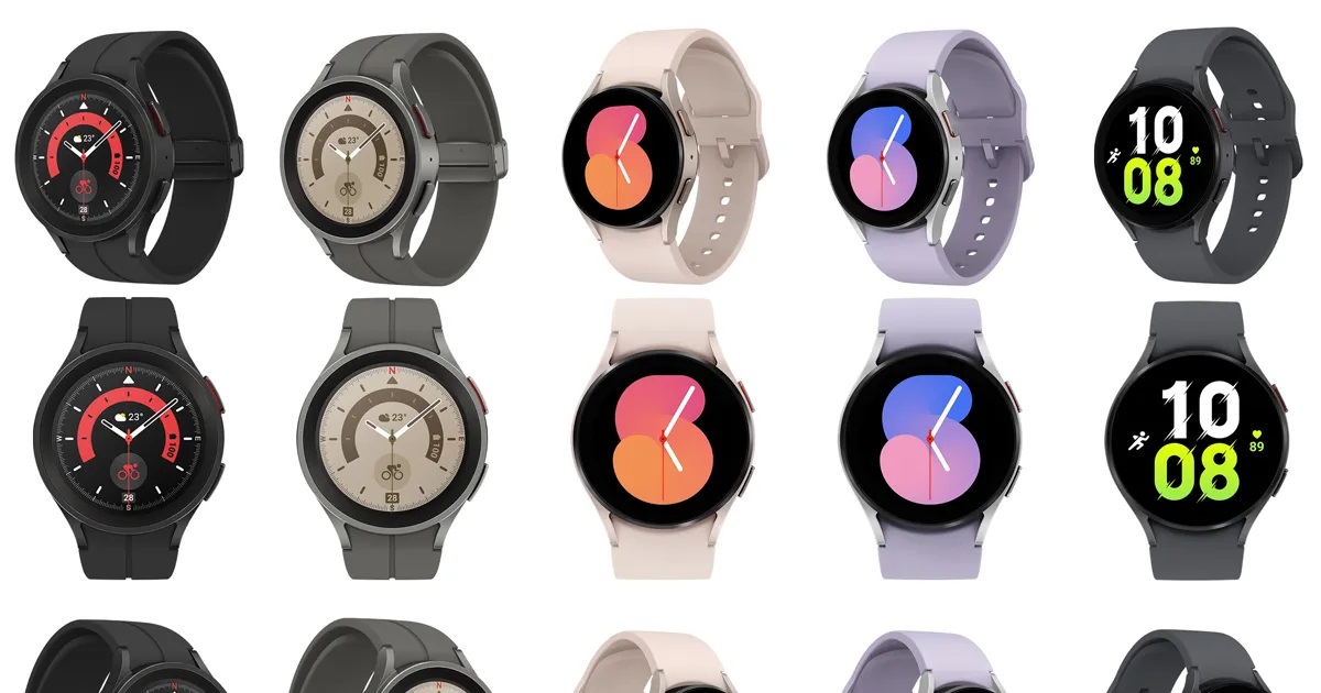 Niezapowiedziane inteligentne zegarki Samsung Galaxy Watch 5 i Watch 5 Pro pokazały się na nowych renderach