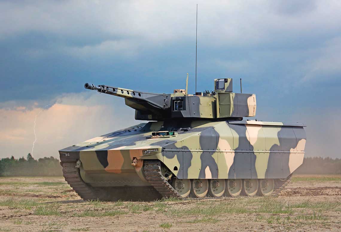 Rheinmetall prezentuje bojowy wóz piechoty Lynx OMFV nowej generacji, który może być wyposażony w drony