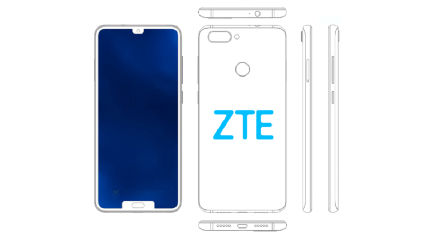 Firma ZTE opatentowała smartfon natychmiast za pomocą dwóch wycięć