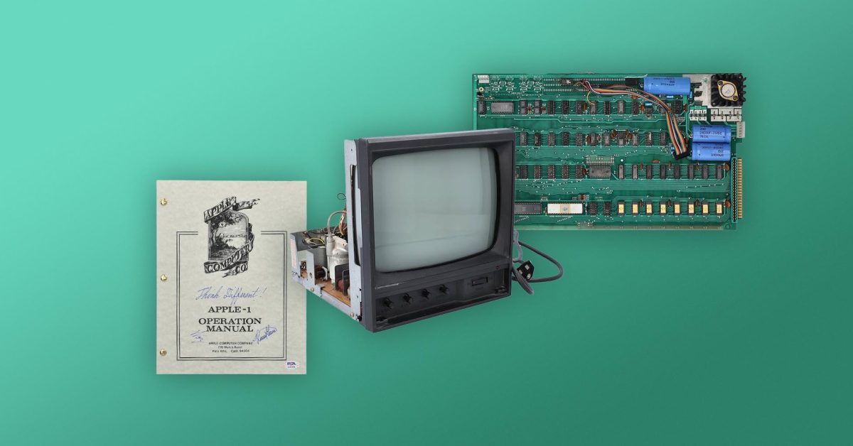 Działający Apple-1 pierwszy komputer wsadowy wystawiony na aukcję z odręcznym numerem seryjnym Steve'a Jobsa