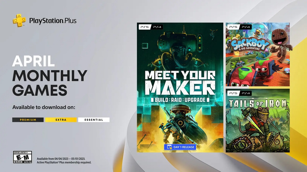 Darmowe gry kwietnia są już dostępne dla abonentów PS Plus. Tym razem Sony oferuje Meet Your Maker, Sackboy: A Big Adventure oraz Tails of Iron 