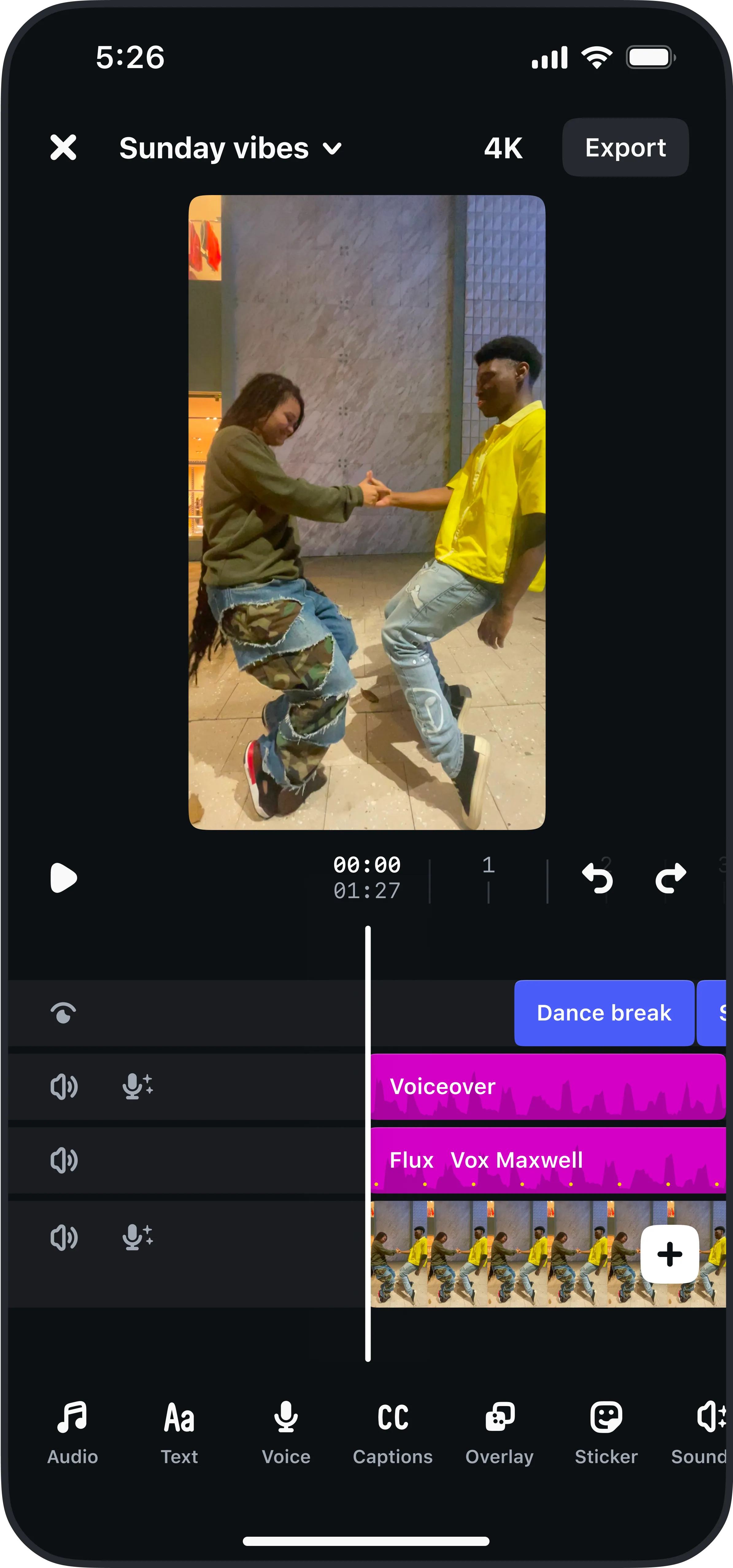 Edits video editor interface Edits video editor interface