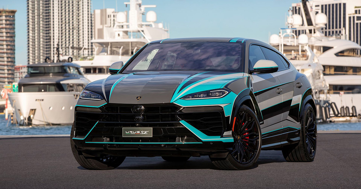 Lamborghini Urus SE z unikalnym designerskim malowaniem na Art Basel