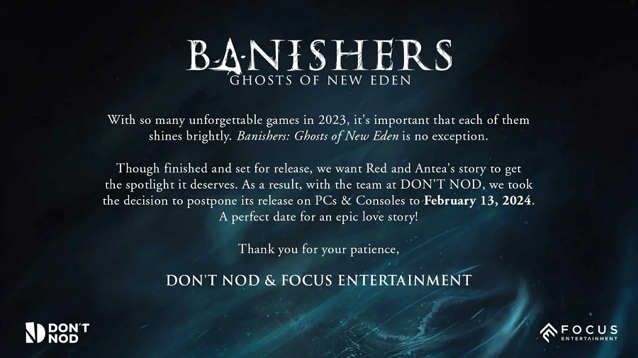 Konkurencja okazała się zbyt poważna: twórcy gry Banishers: Ghosts of New Eden ogłosili przesunięcie premiery. Don't Nod Studios obawia się konkurencji dla swojej gry ze strony Marvel's Spider-Man 2, Alan Wake 2 i Assassin's Creed Mirage-2