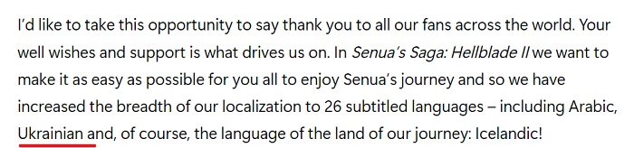Twórcy Senua's Saga: Hellblade II zapewnią grze ukraińską lokalizację-2