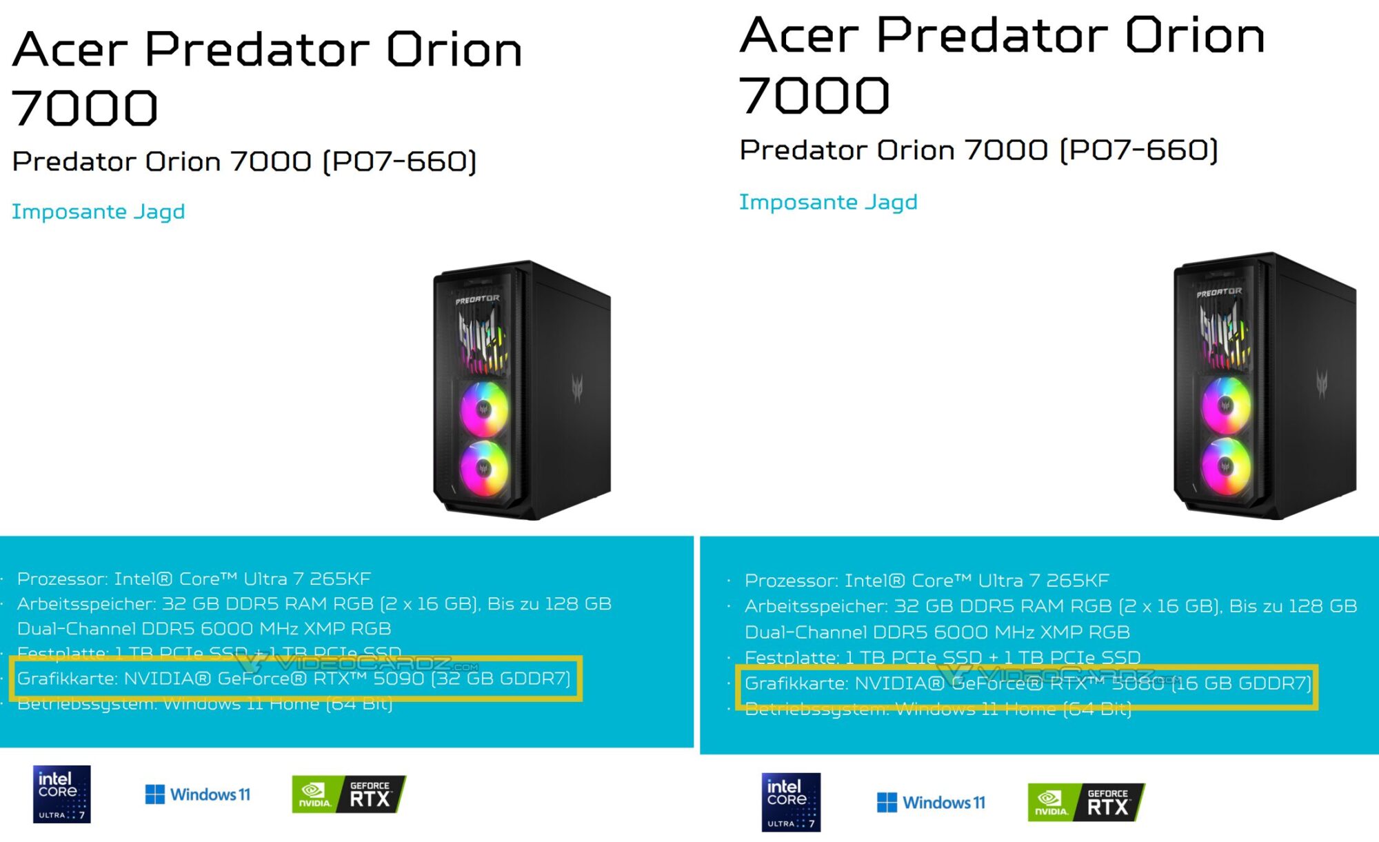 Cechy Acer Predator Orion 7000