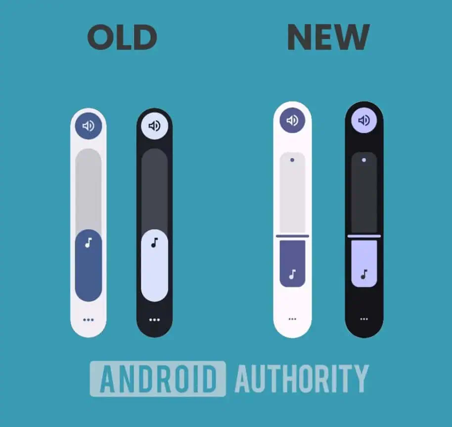 Suwak głośności systemu Android 16