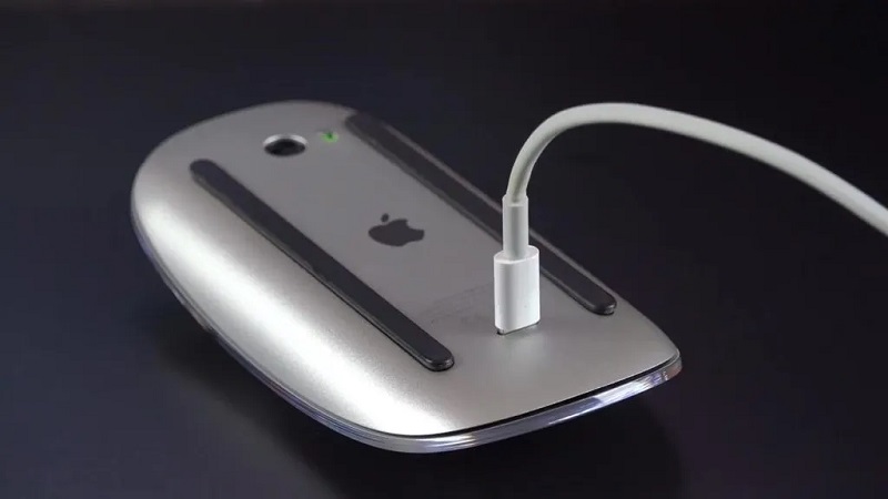 Proces ładowania obecnego modelu myszy Magic Mouse