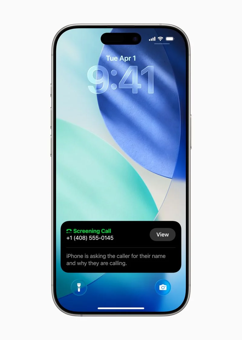 Demonstracja Apple Intelligence Call Screening Demonstracja Apple Intelligence Call Screening