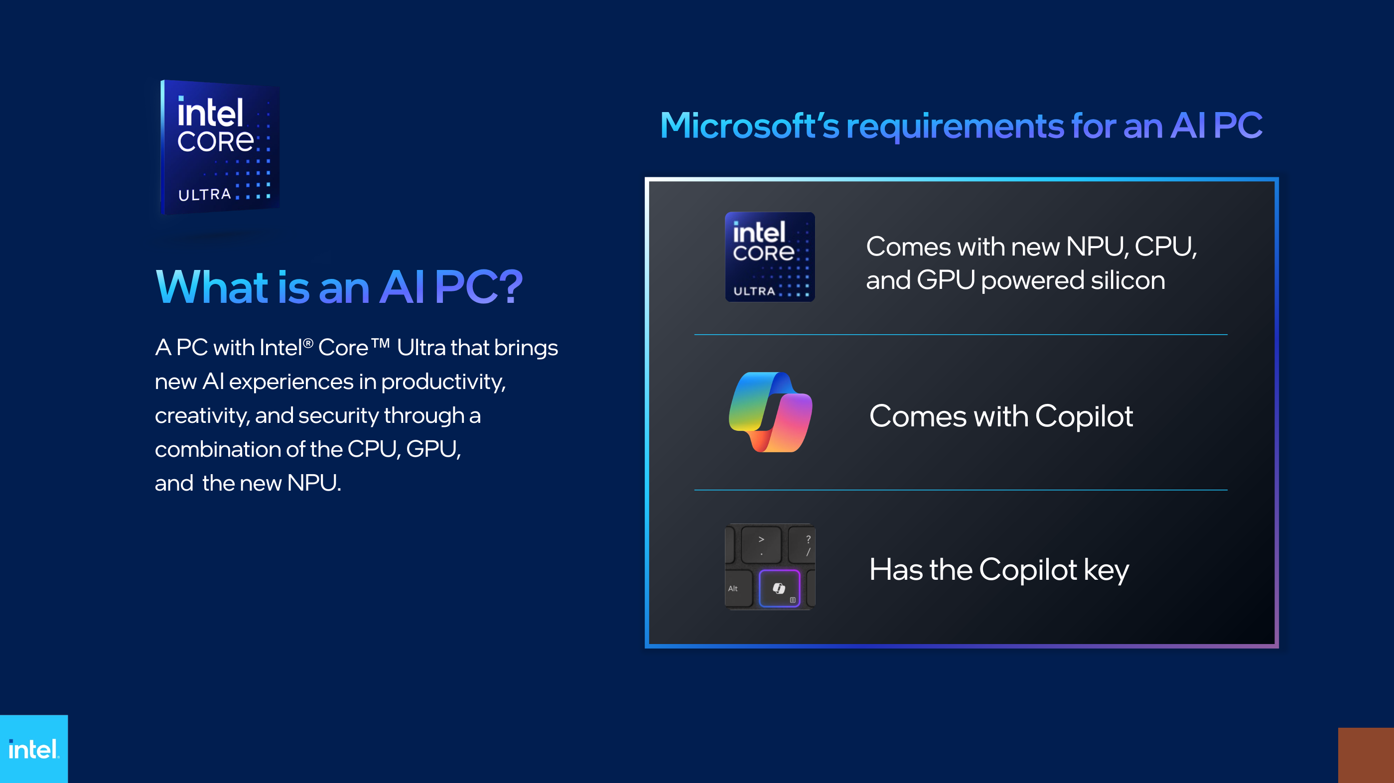 Microsoft wymaga, aby komputery AI miały osobny klucz Copilot - Intel-2
