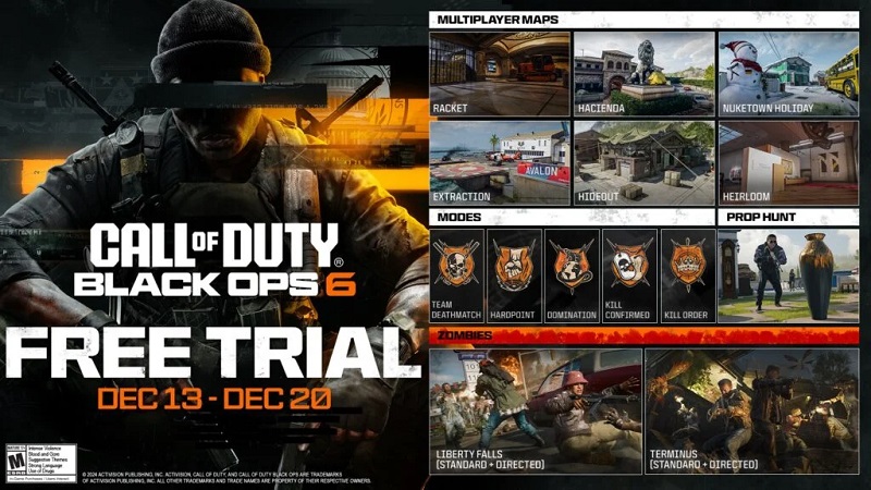 Call of Duty: Black Ops 6 - plakat z zawartością na darmowy tydzień