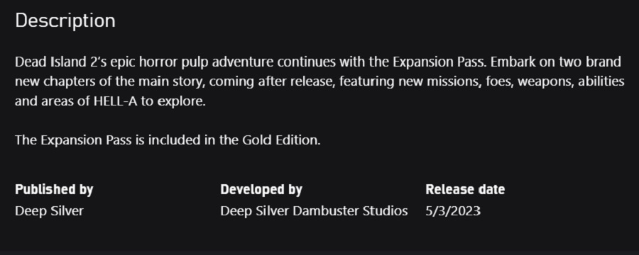 Przygoda w ruinach Los Angeles jeszcze się nie skończyła! Strona Expansion Pass dla Dead Island 2 ujawniona w Microsoft Store -2
