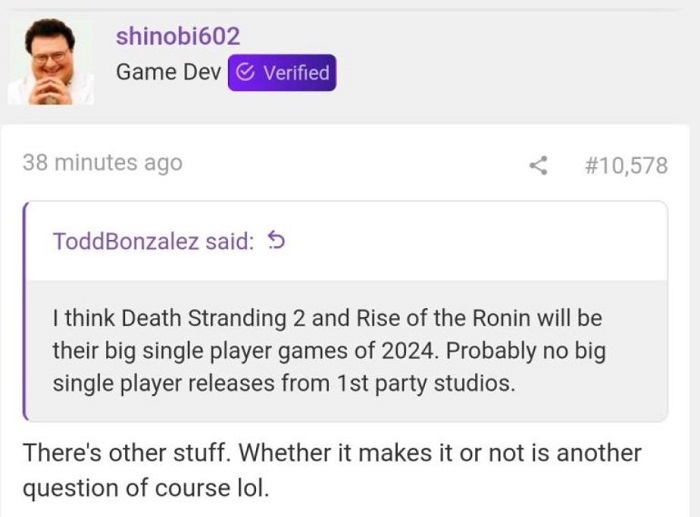 Insider: Death Stranding 2 i Rise of the Ronin ukażą się w 2024 roku. Sony szykuje kilka fajnych premier, o których jeszcze niewiele wiadomo-2