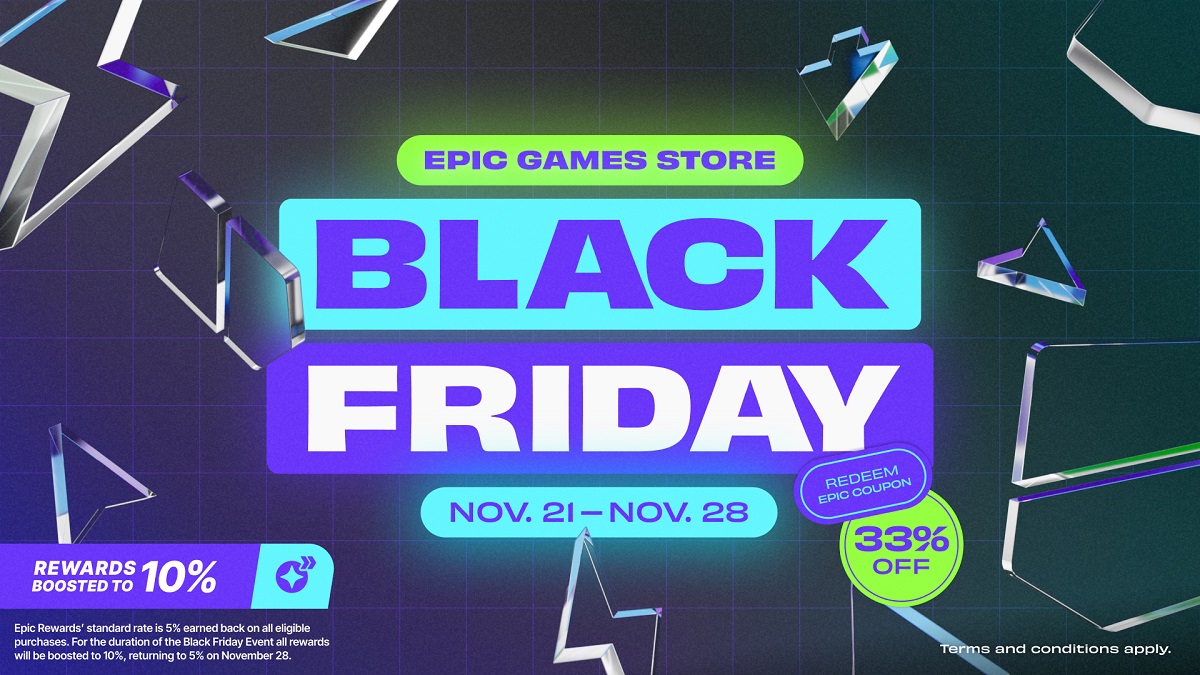 Epic Games Store zaprasza na Czarny Piątek - na graczy czekają duże zniżki, zwiększony cashback i specjalny program bonusowy