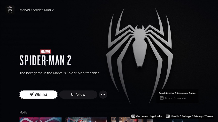 Sony prawdopodobnie przygotowuje nowy pokaz filmu Marvel's Spider-Man 2. Użytkownicy z Wielkiej Brytanii mogą już dodać grę do swojej listy życzeń w PS Store-2