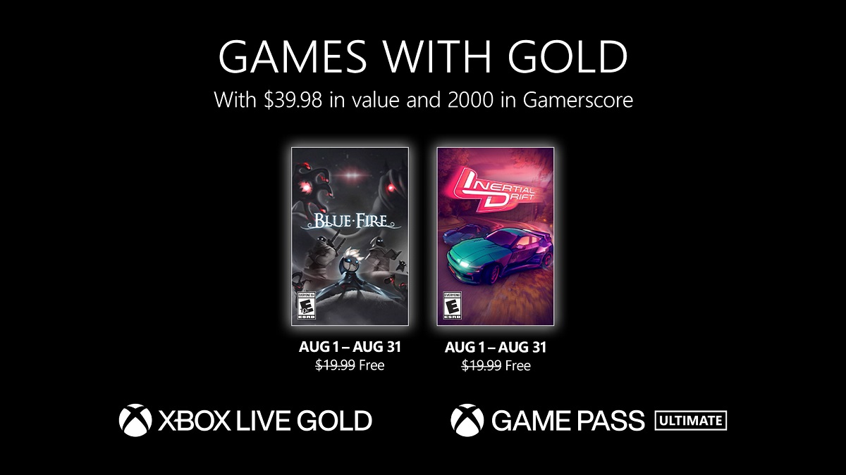 Subskrybenci Xbox Live Gold otrzymają w sierpniu dwie świetne gry, Blue Fire i Inertial Drift