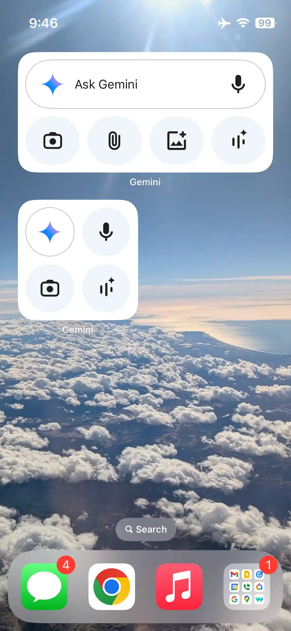 Widget Gemini dla ekranu głównego iPhone 2 Widget Gemini dla ekranu głównego iPhone 2