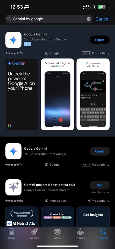 Google przygotowuje samodzielną aplikację Gemini na iOS - użytkownicy z Filipin zwrócili na to uwagę-2