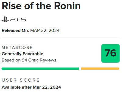 Dobra gra, która mogła być o wiele lepsza: krytycy z rezerwą wypowiadają się o Rise of the Ronin-2
