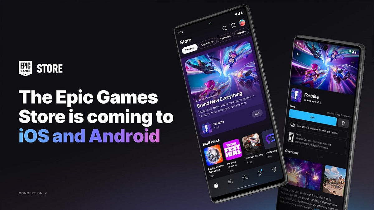 W 2024 roku Epic Games Store zostanie wydany na iOS i Androida. Katalog sklepu będzie zawierał nie tylko gry na PC, ale także aplikacje mobilne