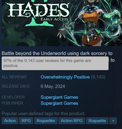 Świetny sequel i doskonały wczesny dostęp: gracze są podekscytowani Hades II i twierdzą, że gra jest już lepsza od pierwszej części-2