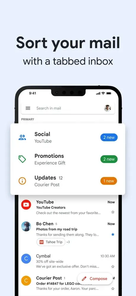 Stary design Gmail dla iOS Stary design Gmail dla iOS