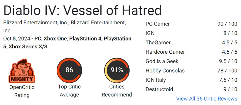 Świetny powód, by powrócić do Diablo IV: krytycy chwalą dodatek Vessel of Hatred, ale denerwuje ich jego cena-3