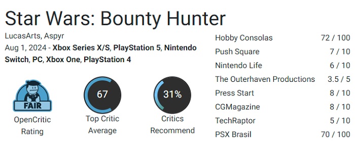 Gracze chwalą remaster Star Wars: Bounty Hunter, podczas gdy krytycy publikują powściągliwe recenzje-2