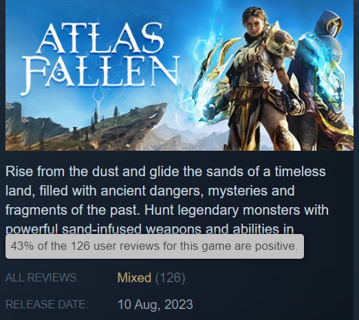 Pierwsze recenzje Atlas Fallen: krytycy i gracze nie byli zadowoleni z gry akcji studia Deck 13-4