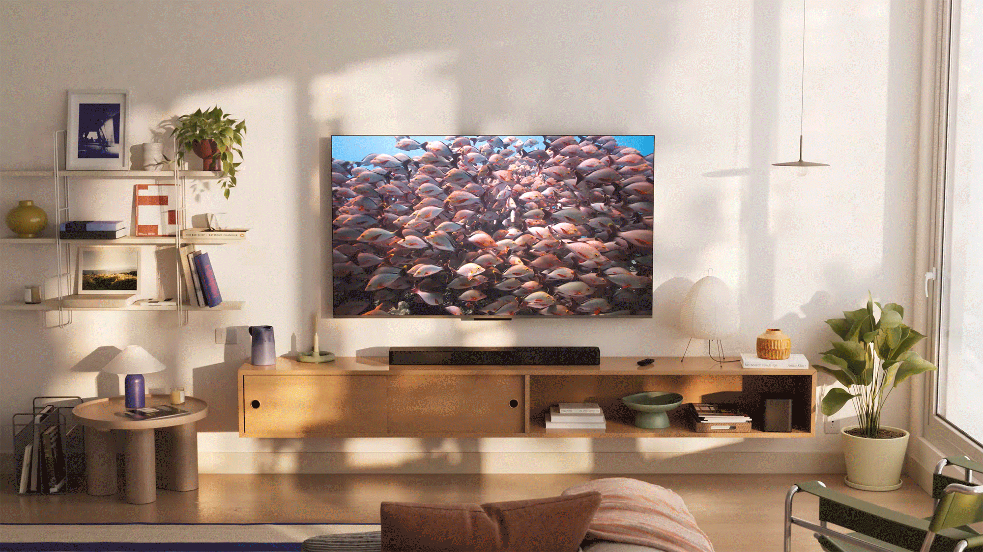 Animacja nowego telewizora Fire TV Omni QLED 2025