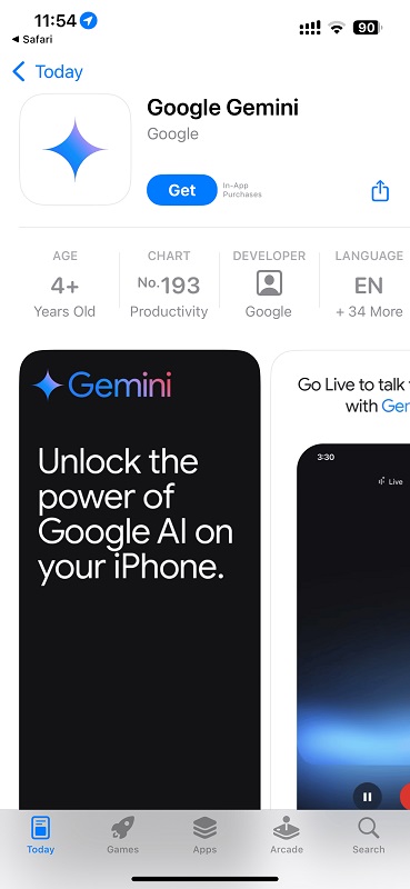 Google wydało samodzielną aplikację asystenta Gemini AI na iOS-2