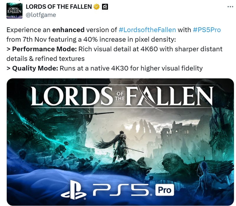 Hardcore w 4K i 60 FPS: gra akcji RPG Lords of the Fallen w ulepszonej wersji na PlayStation 5 Pro-2