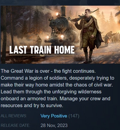 Krytycy i gracze ciepło przyjęli strategię Last Train Home: gra ma doskonałe recenzje i wysokie oceny-6