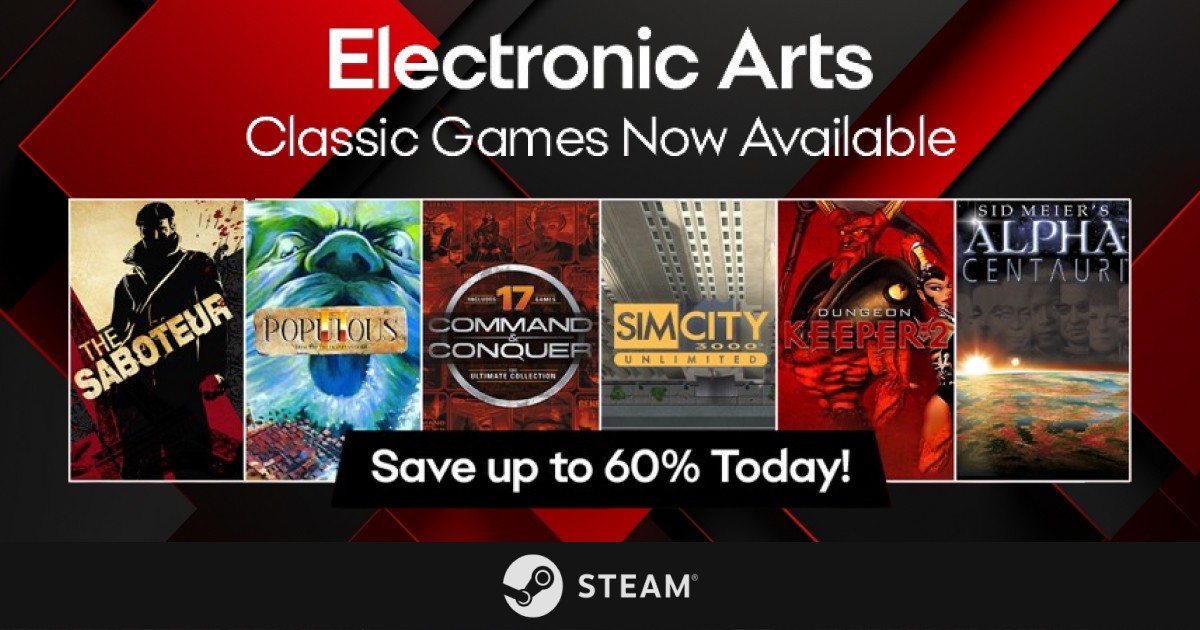 Kolekcja kultowych gier Electronic Arts została wydana na Steam: gracze mogą cieszyć się serią Command & Conquer, The Saboteur i innymi hitami z przeszłości
