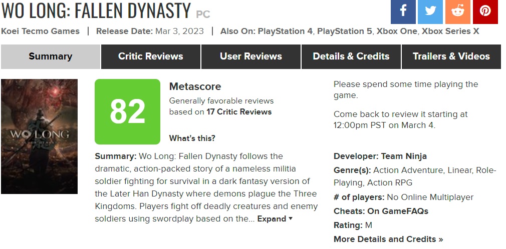 Fani Soulsów będą zadowoleni: krytycy chwalili action-RPG Wo Long: Fallen Dynasty od japońskiego studia Team Ninja-2