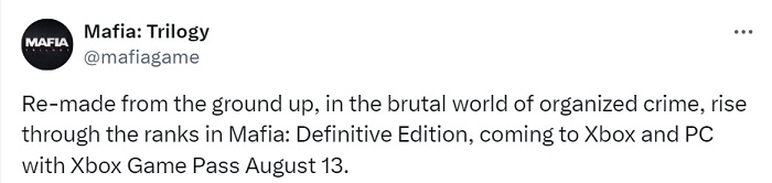 To już oficjalne: Mafia: Definitive Edition będzie dostępna na Xbox Game Pass w połowie sierpnia-2