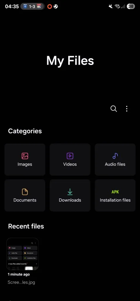 Interfejs menedżera plików One UI 7 Interfejs menedżera plików One UI 7