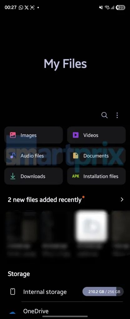Interfejs menedżera plików One UI 8 Interfejs menedżera plików One UI 8