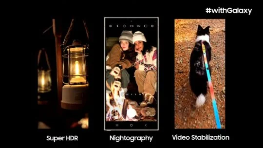 Samsung Galaxy S24 Super HDR Nightography ze stabilizacją wideo