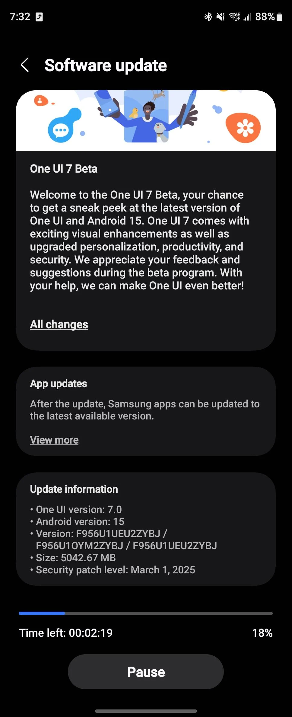 Samsung Galaxy Z Fold 6 One UI 7 Beta Update Image 1