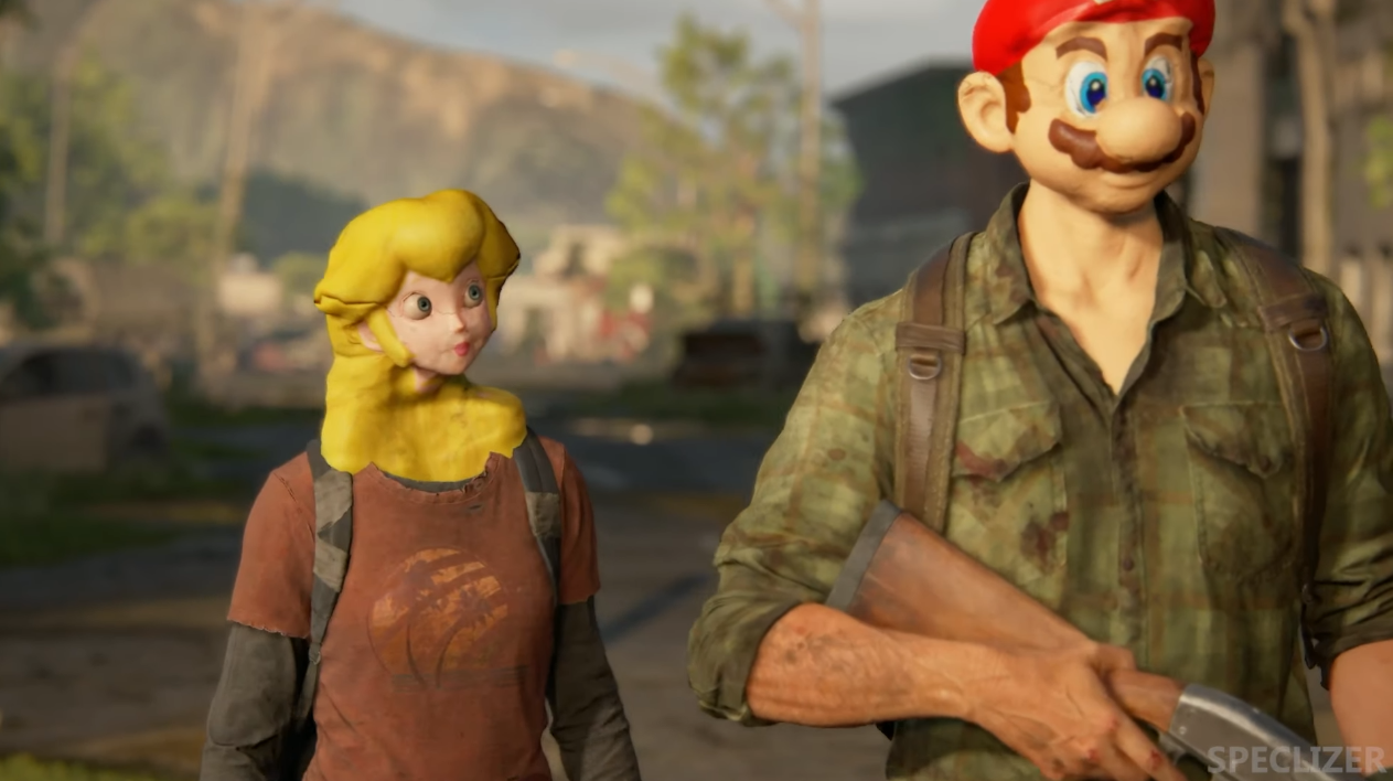 Co tu się dzieje? YouTuber zastępuje twarze bohaterów w The Last of Us Part II postaciami z Super Mario Bros.-3