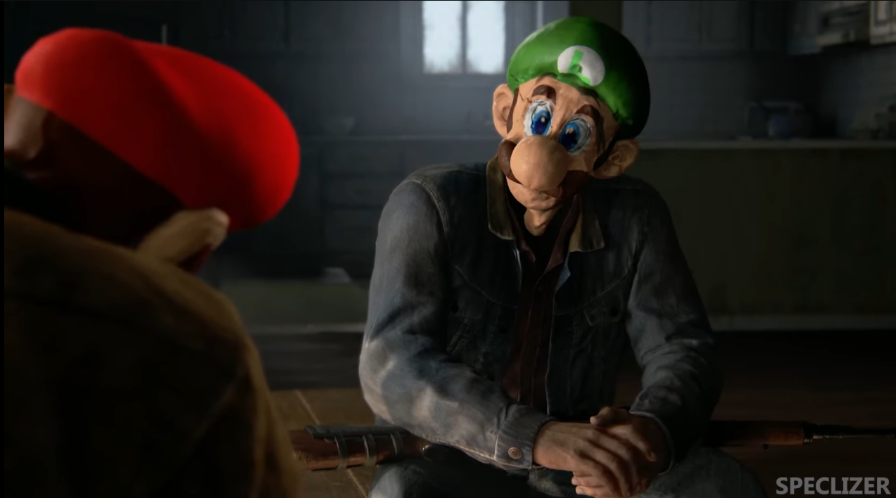 Co tu się dzieje? YouTuber zastępuje twarze bohaterów w The Last of Us Part II postaciami z Super Mario Bros.-5