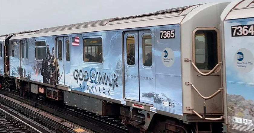 Następny przystanek - Midgard: Sony wystylizowało nowojorskie metro, by wyglądało jak God of War Ragnarok