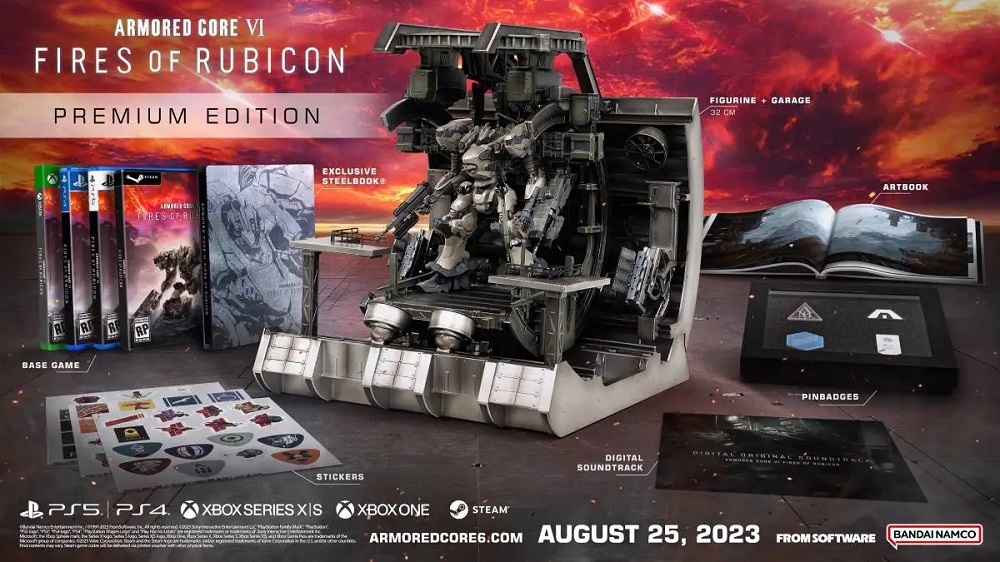 Edycja kolekcjonerska gry Armored Core VI: Fires of Rubicon jest już dostępna. Zawiera szczegółowy Mech, szczegółowy artbook i wiele innych dodatków.-3